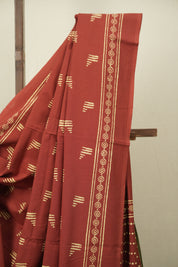 Red HBP Cotton Saree - SRRCS3550