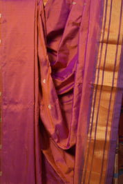 Two Tone Orange Silk Paithani Saree - SRTTOSPS775