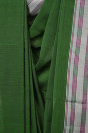 Green Cotton IIkal Saree With Gayatri Border - SRGCIS896