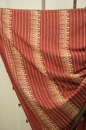 Red HBP Cotton Saree - SRRCS3550