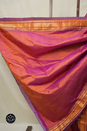 Two Tone Orange Silk Paithani Saree - SRTTOSPS775