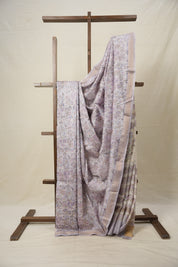 Light Lavender HBP Cotton Silk Saree With Maheshwari Border - SRLLCSS1333