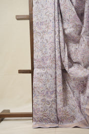 Light Lavender HBP Cotton Silk Saree With Maheshwari Border - SRLLCSS1333