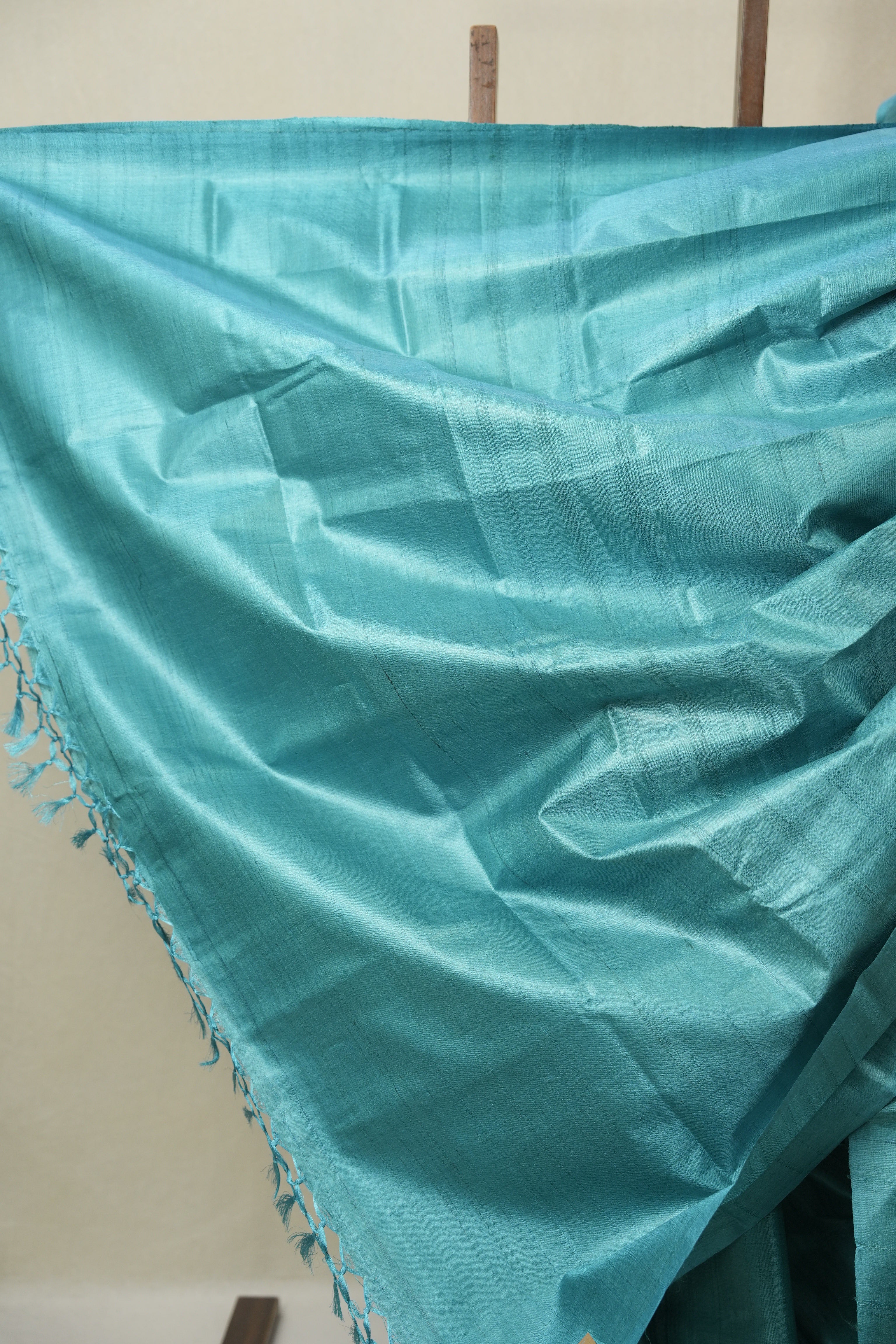 Blue Tussar Silk Saree - SRBTSS1863