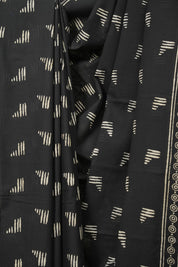Black HBP Cotton Saree - SRBCS3549