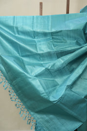 Blue Tussar Silk Saree - SRBTSS1863