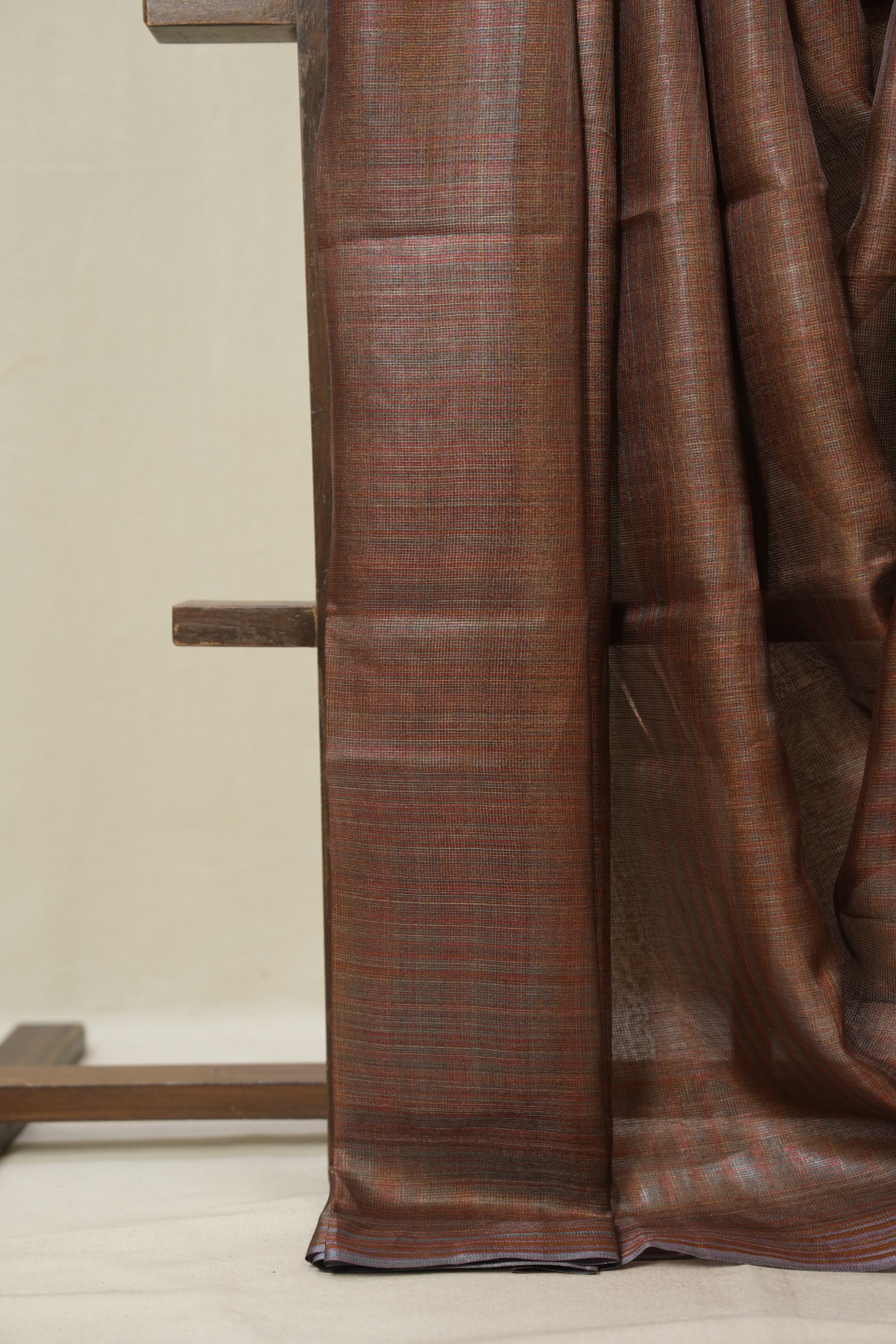 Brown Tussar Silk Saree - SRBTSS1830