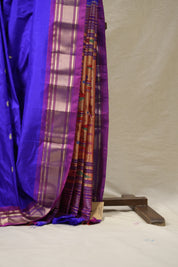 Blue Silk Paithani Saree - SRBSPS713