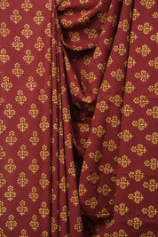Maroon HBP Cotton Saree - SRMCS3548