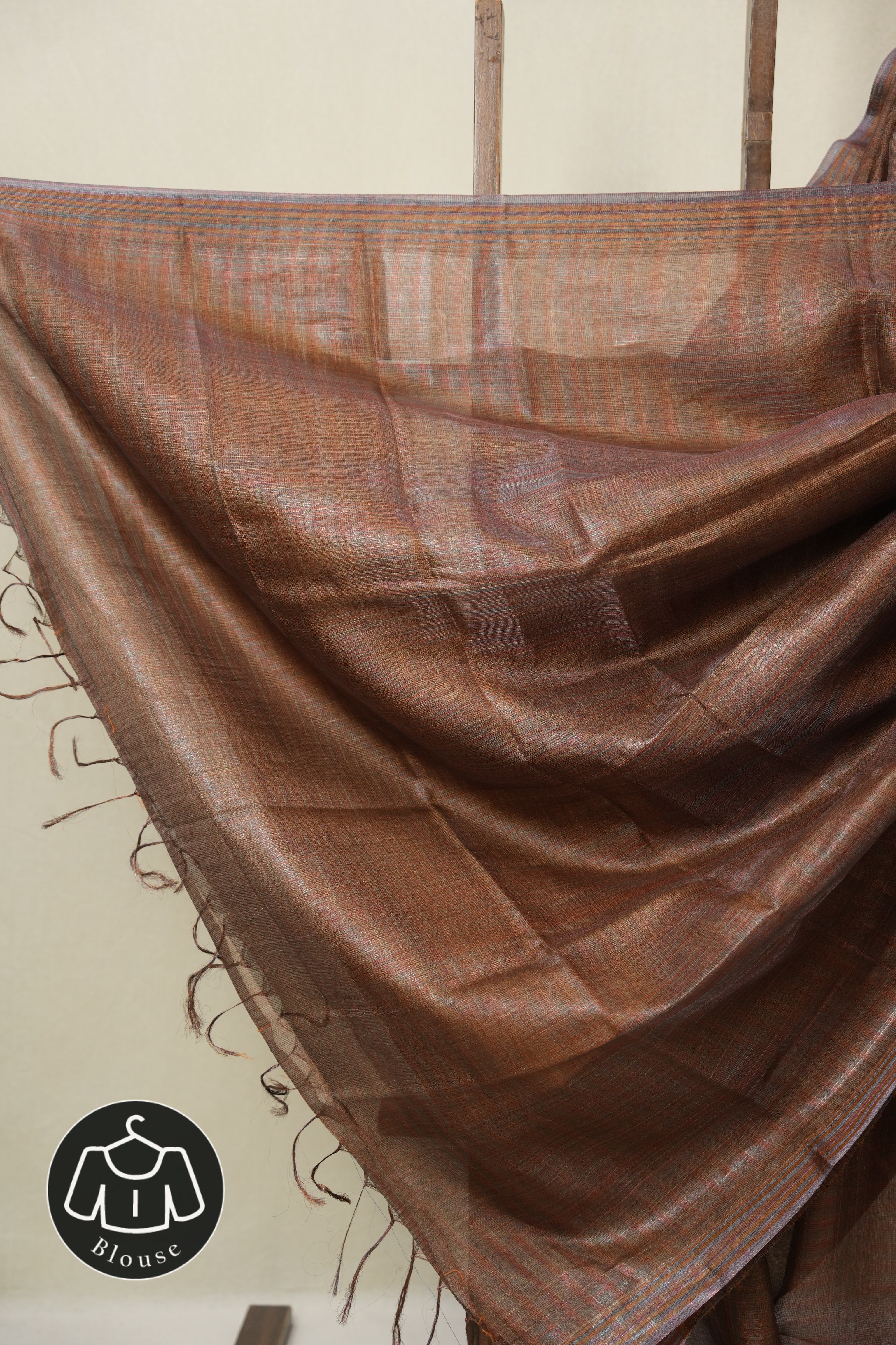 Brown Tussar Silk Saree - SRBTSS1830