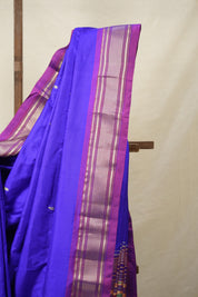 Blue Silk Paithani Saree - SRBSPS713