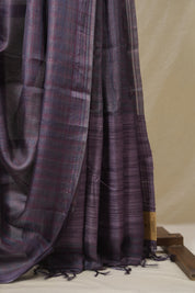 Purple Tussar Silk Saree - SRPTSS1831