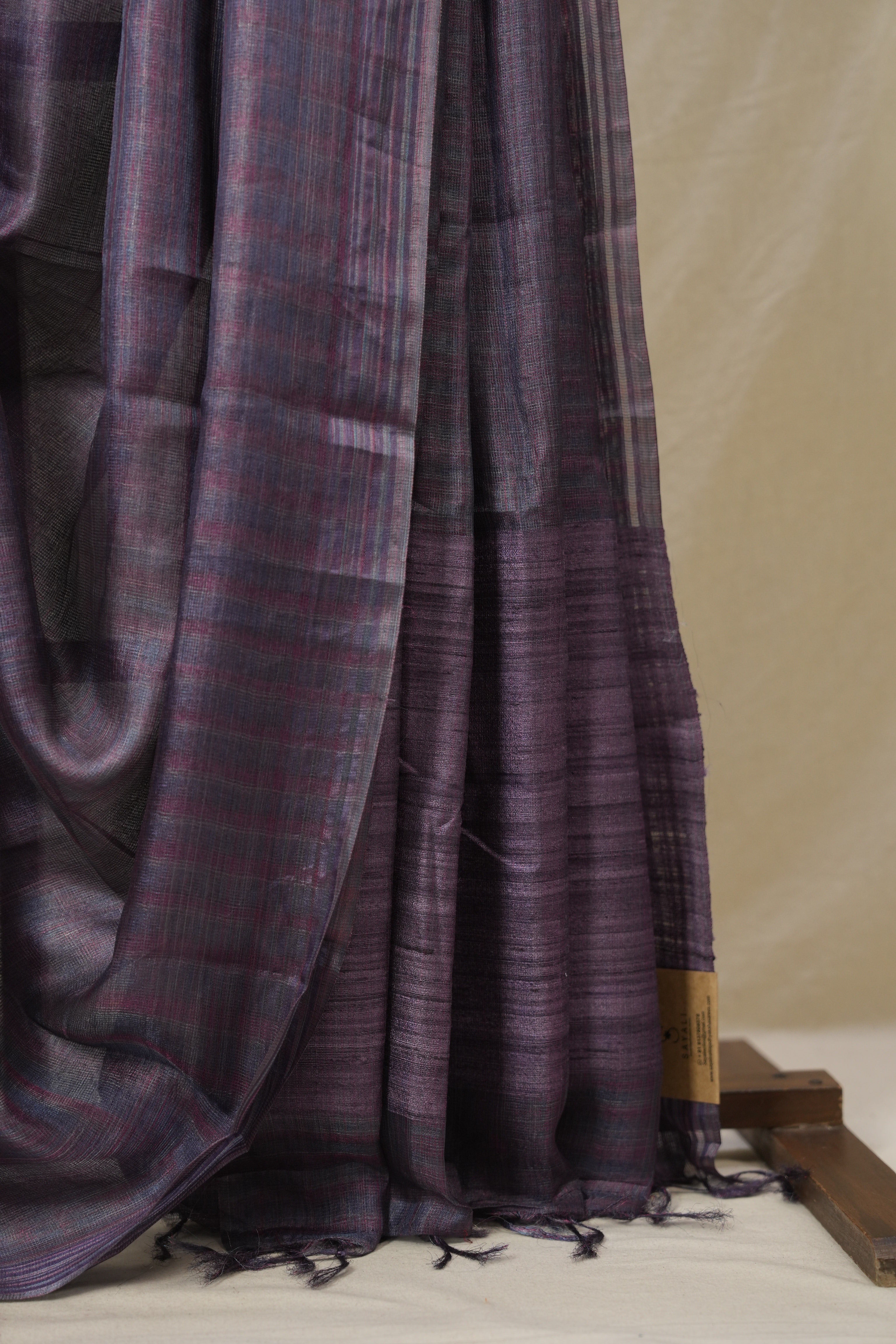 Purple Tussar Silk Saree - SRPTSS1831
