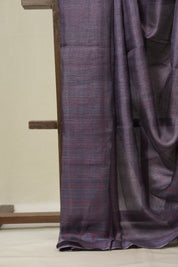 Purple Tussar Silk Saree - SRPTSS1831