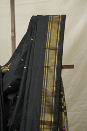 Black Silk Paithani Saree - SRBSPS770