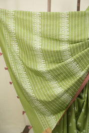 Green HBP Cotton Saree - SRGCS3547