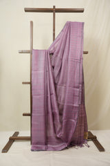 Lilac Tussar Silk Saree - SRLTSS1834