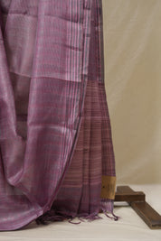 Lilac Tussar Silk Saree - SRLTSS1834