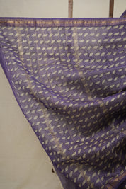 White Black HBP Cotton Silk Saree With Maheshwari Border - SRWBCSS1344