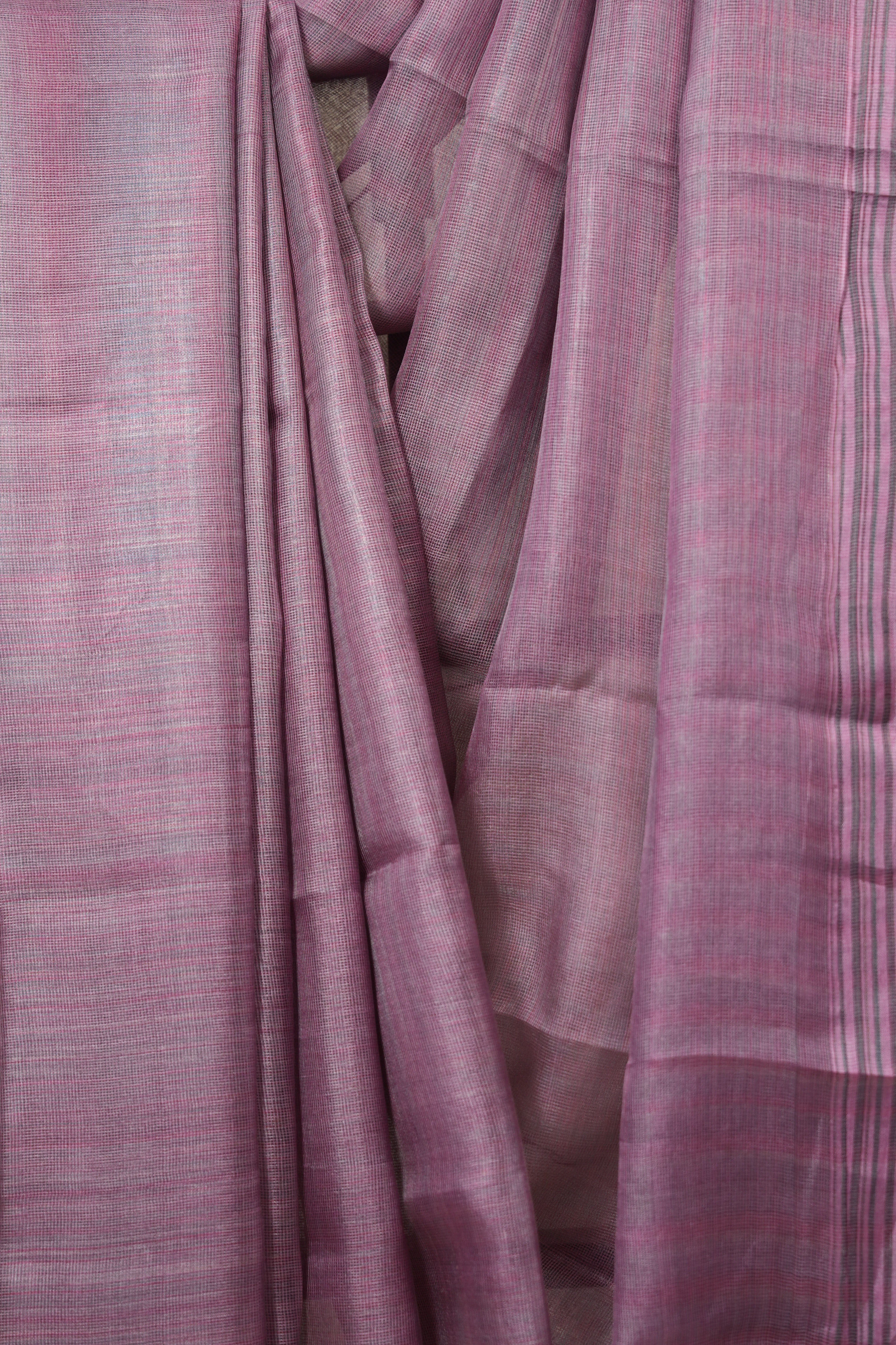 Lilac Tussar Silk Saree - SRLTSS1834