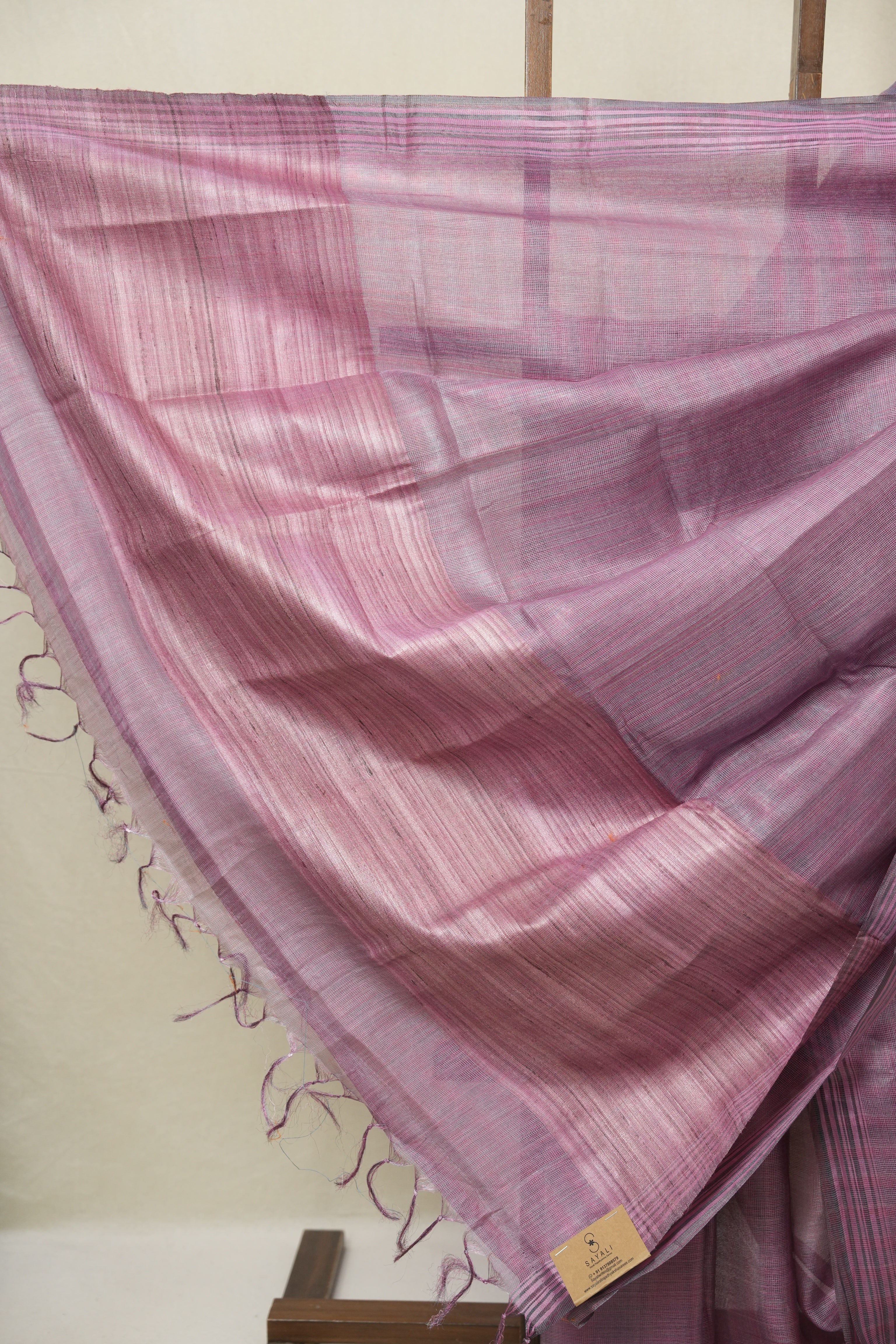 Lilac Tussar Silk Saree - SRLTSS1834