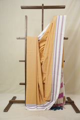 Peach Cotton IIkal Saree With Gayatri Border - SRPCIS900
