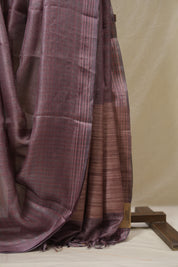 Pink Tussar Silk Saree - SRPTSS1829