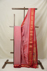 Two Tone Peach Pink Silk Paithani Saree - SRTTPPSPS771