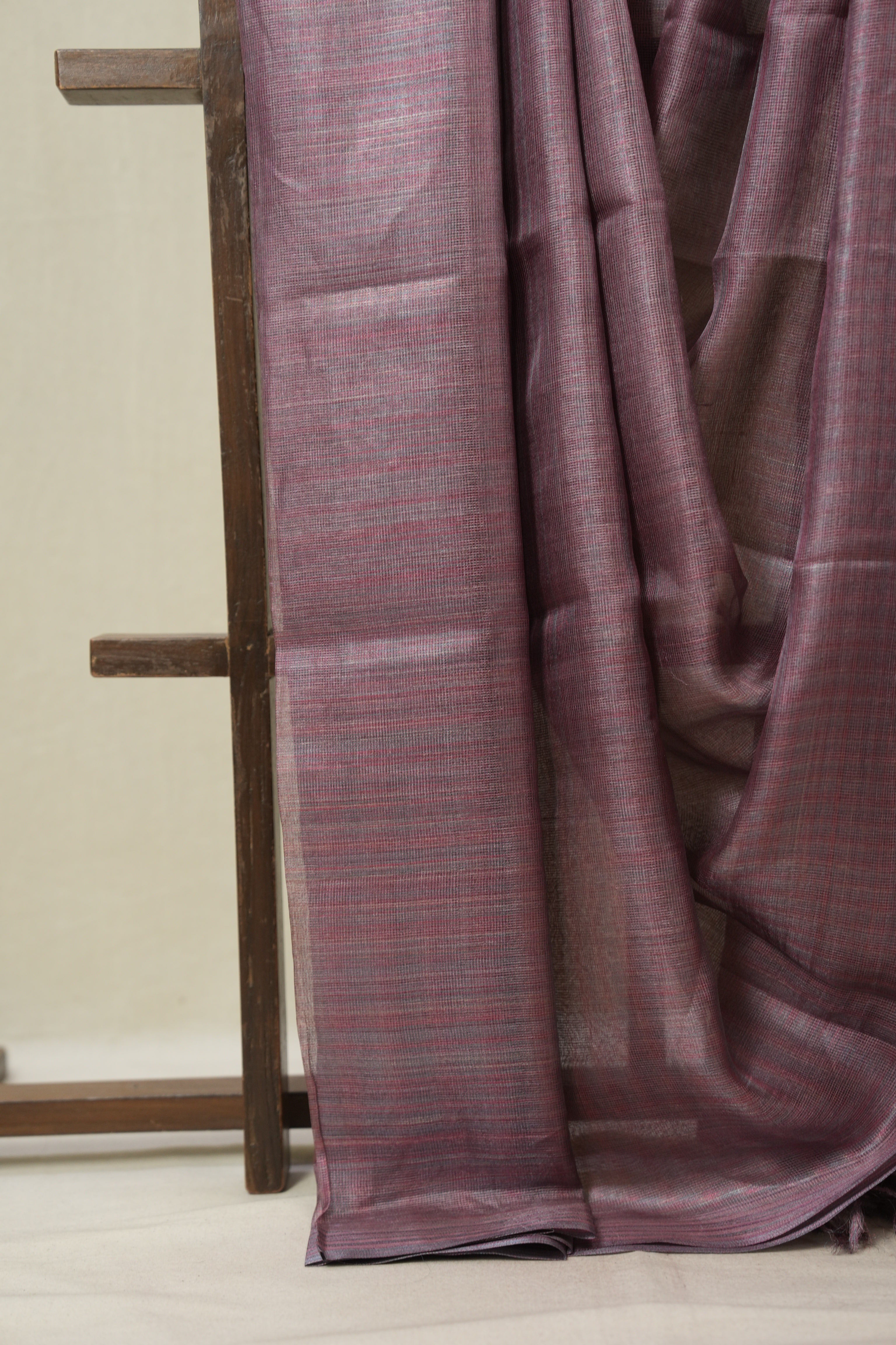 Pink Tussar Silk Saree - SRPTSS1829