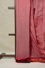 Two Tone Peach Pink Silk Paithani Saree - SRTTPPSPS771