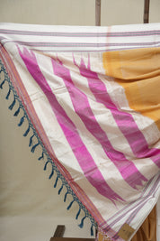 Peach Cotton IIkal Saree With Gayatri Border - SRPCIS900