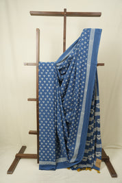 Blue HBP Cotton Saree - SRBCS3545