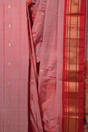 Two Tone Peach Pink Silk Paithani Saree - SRTTPPSPS771