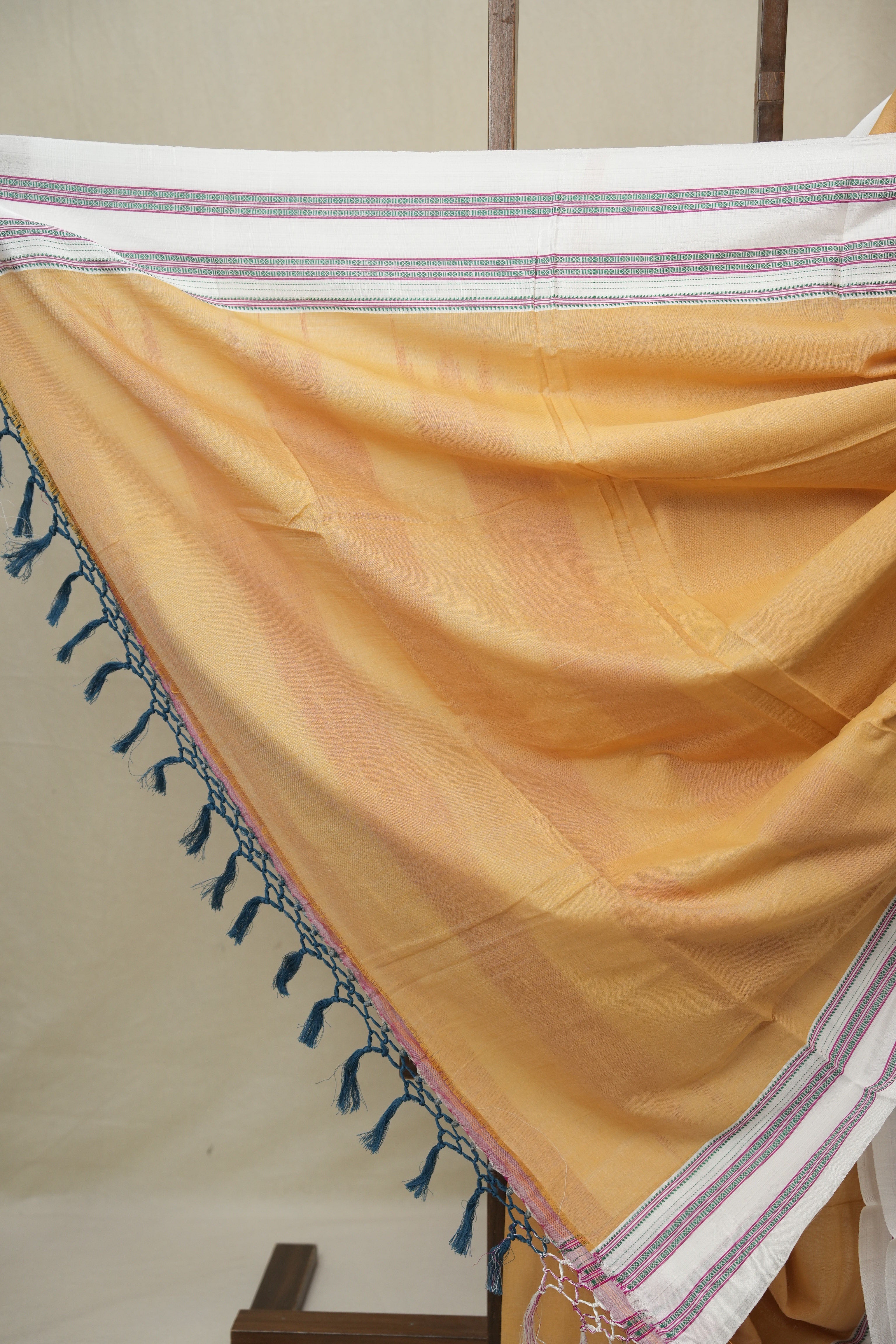 Peach Cotton IIkal Saree With Gayatri Border - SRPCIS900
