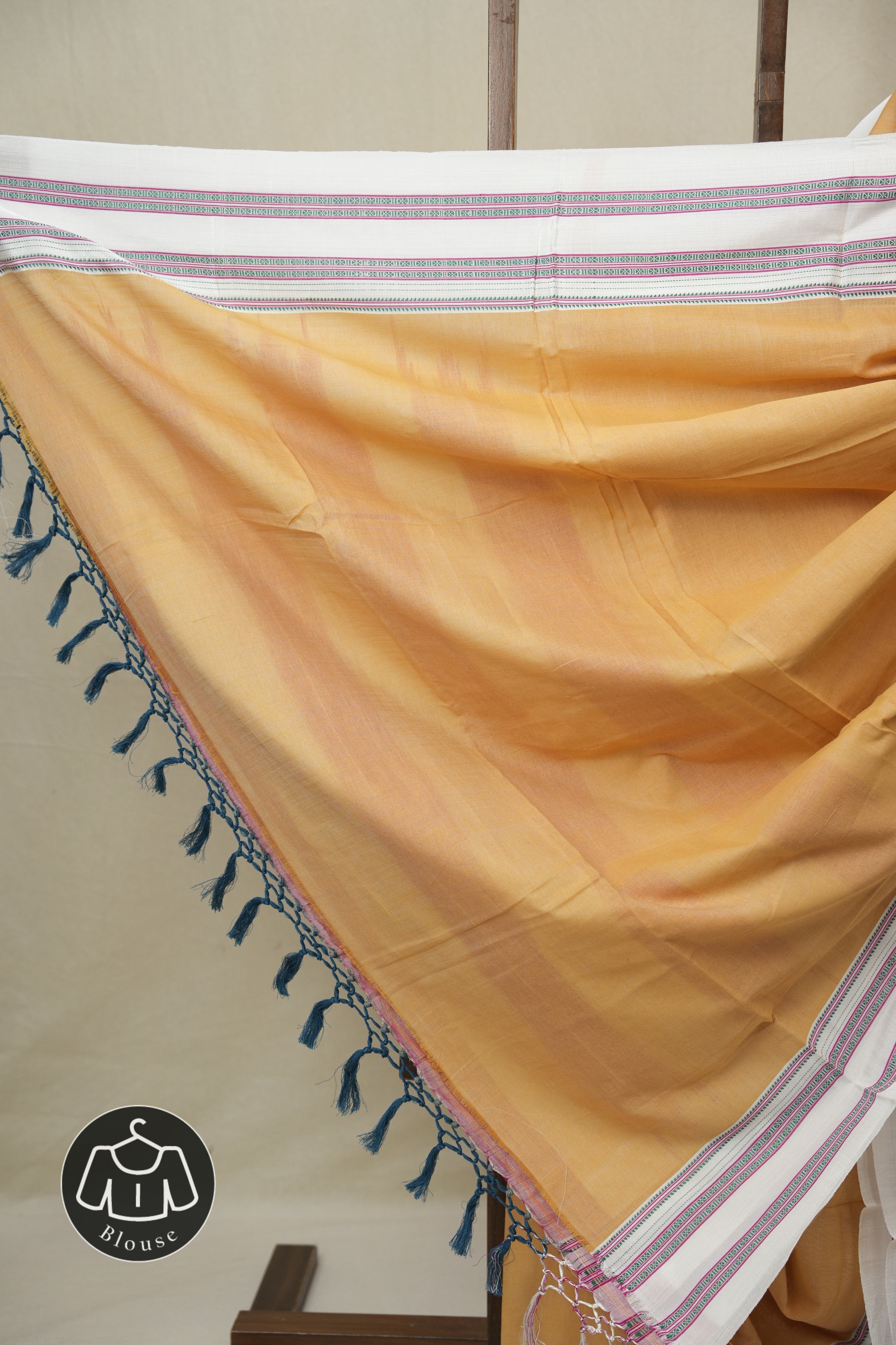 Peach Cotton IIkal Saree With Gayatri Border - SRPCIS900