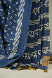 Blue HBP Cotton Saree - SRBCS3545