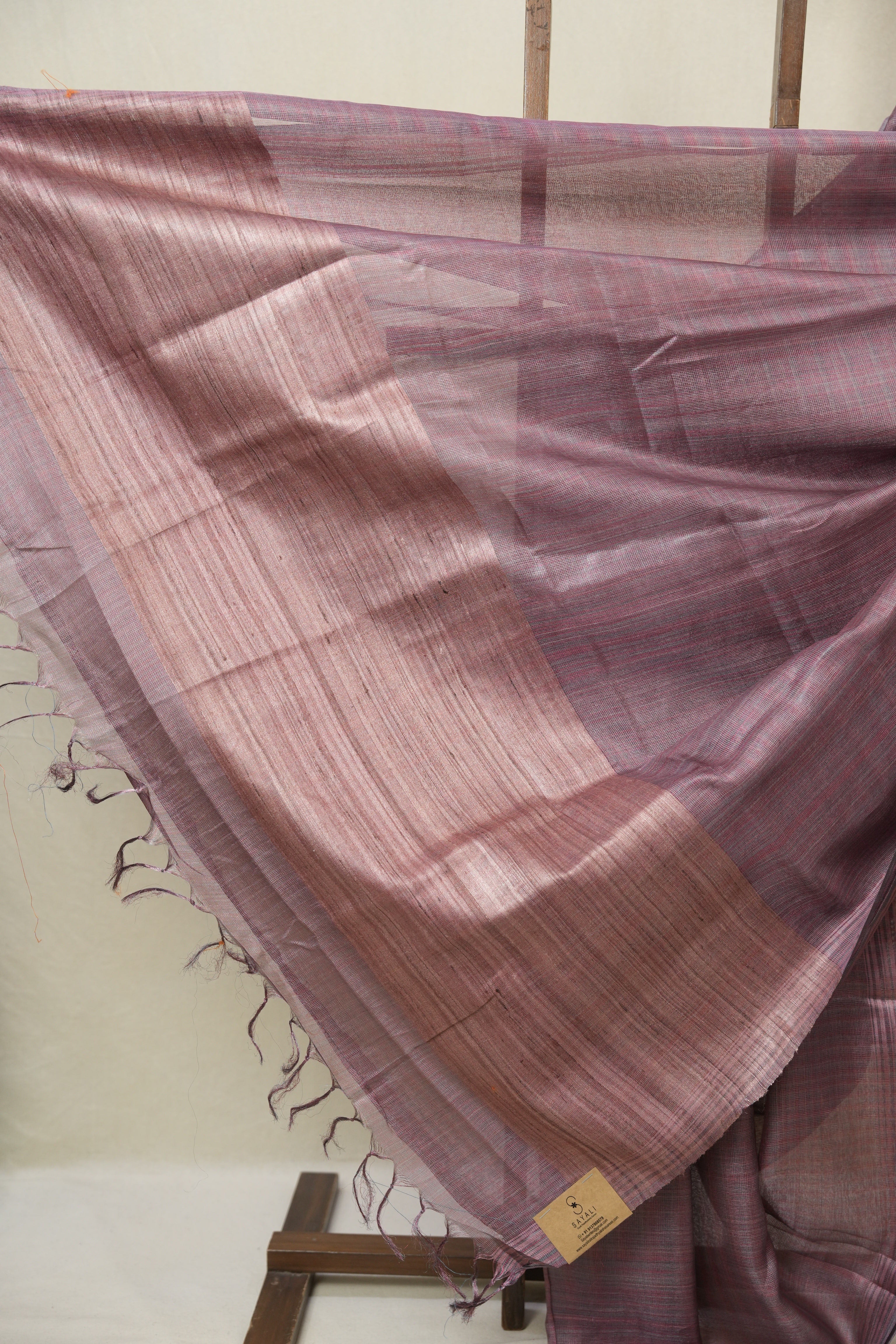 Pink Tussar Silk Saree - SRPTSS1829