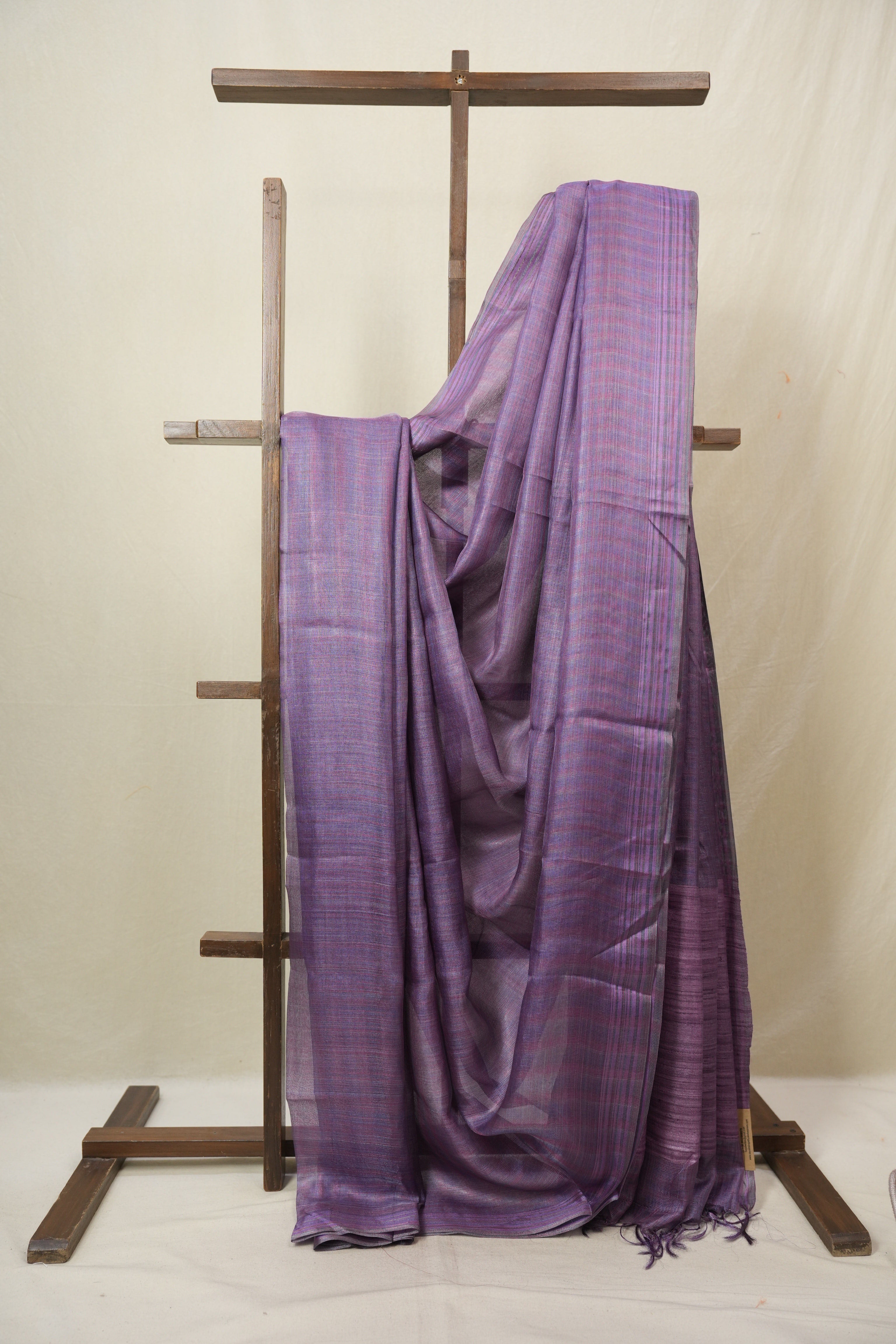 Purple Tussar Silk Saree - SRPTSS1826