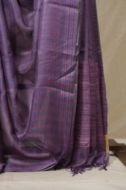 Purple Tussar Silk Saree - SRPTSS1826