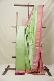 Mint Green Silk Paithani Saree - SRMGSPS768