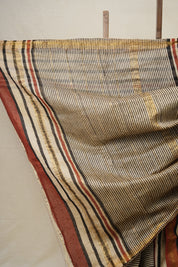 Off - White HBP Cotton Silk Saree With Maheshwari Border - SROWCSS1345