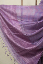 Purple Tussar Silk Saree - SRPTSS1826