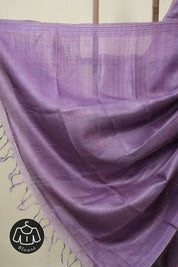 Purple Tussar Silk Saree - SRPTSS1826