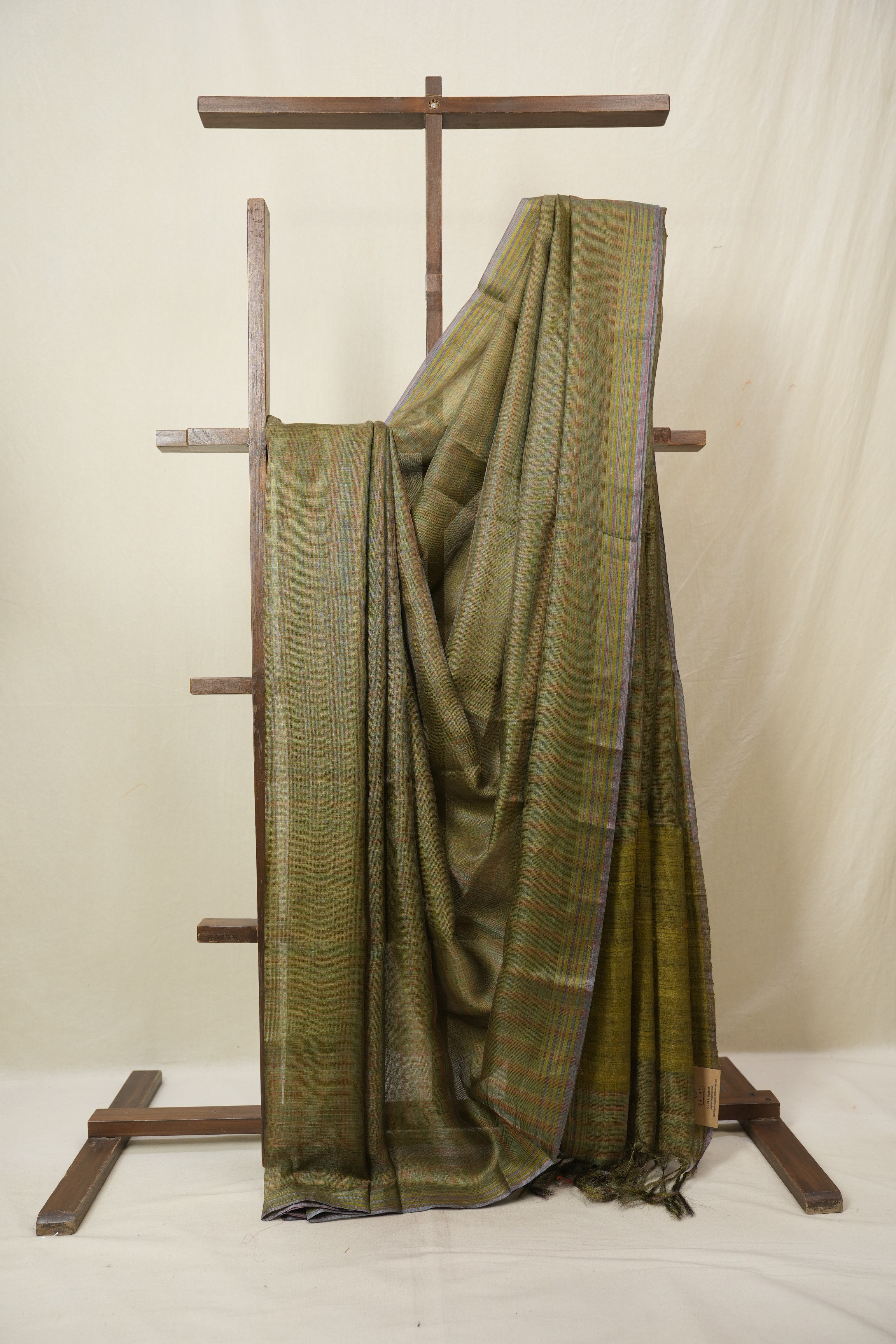Green Tussar Silk Saree - SRGTSS1823