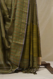 Green Tussar Silk Saree - SRGTSS1823