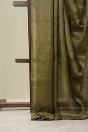 Green Tussar Silk Saree - SRGTSS1823