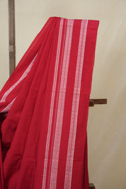 Red Cotton IIkal Saree With Gayatri Border - SRRCIS902