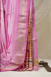 Two Tone Pink Silk Paithani Saree - SRTTPSPS769
