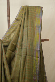 Green Tussar Silk Saree - SRGTSS1823