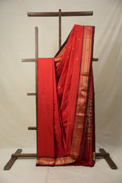 Red Silk Paithani Saree - SRRSPS718